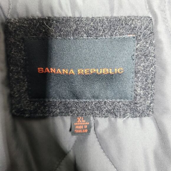 Banana Republic Wool Quilted Lined Bomber Jacket Size XL - Picture 7 of 15